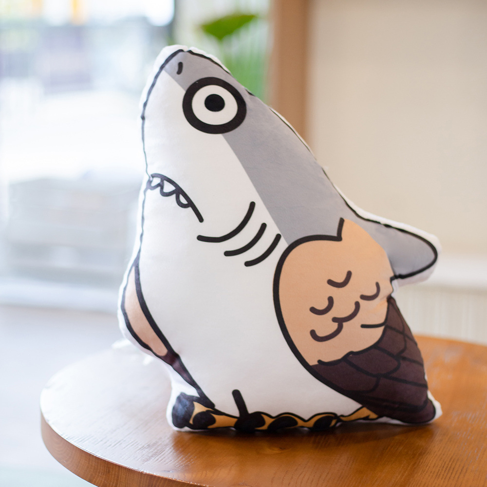 搞怪鲨瓜抱枕网红同款沙雕动物公仔搞怪鲨鱼玩偶毛绒玩具生日礼物