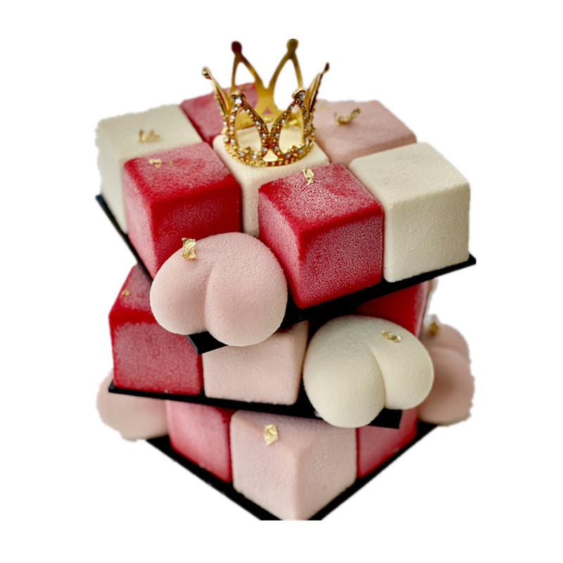 创意魔方慕斯法式芝士甜点西点生日蛋糕 广州深圳同城闪送配送