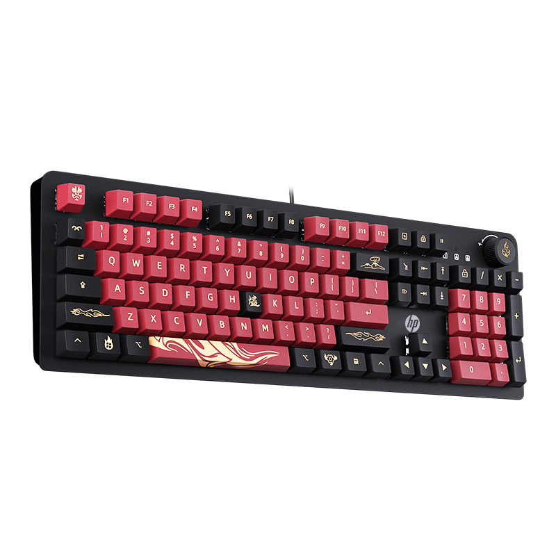 惠普k10g电竞游戏机械键盘青轴茶轴台式笔记本打字专用代发