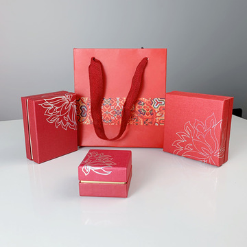 中国风红色喜庆礼品袋包装盒手提袋回礼袋伴手礼物袋纸袋饰品包装
