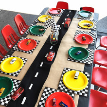 Race Car Party Supplies Racing Car Tableware for Boys跨境专