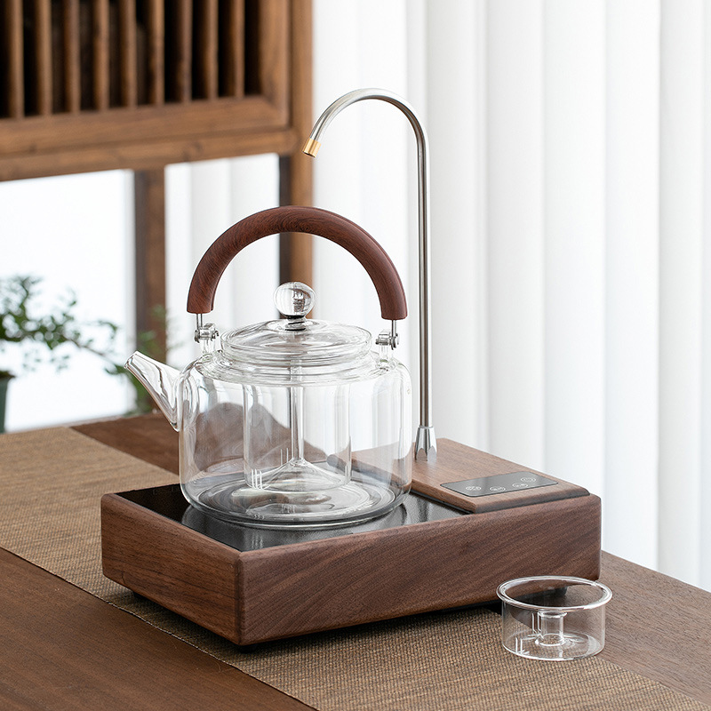 自动上水煮茶器套装玻璃煮茶壶办公室煮蒸茶器烧水壶家用电陶炉
