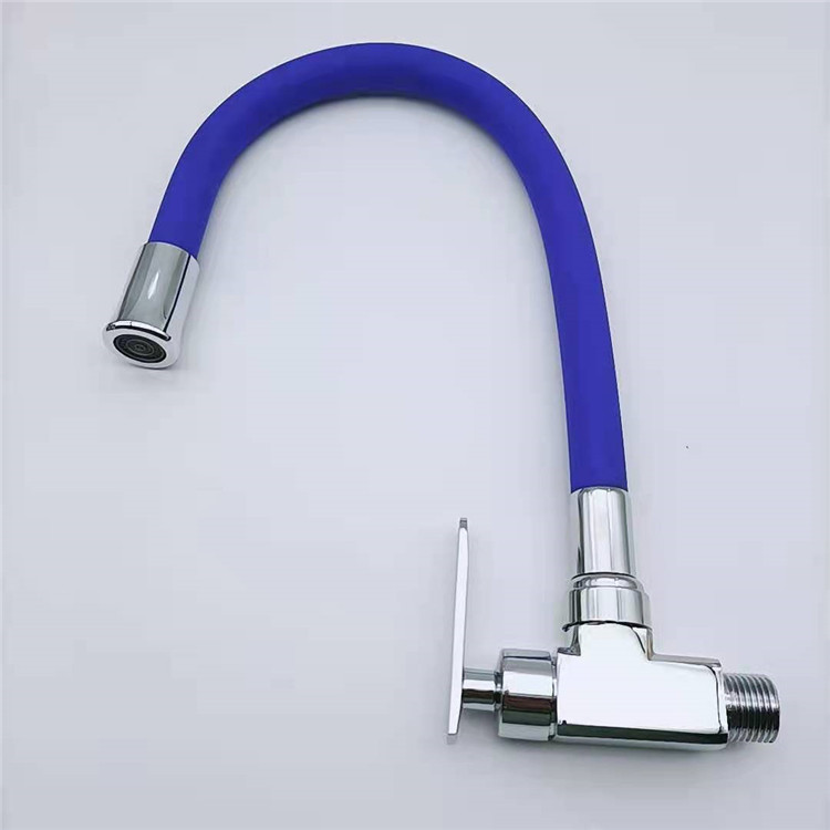 4 Points Single Cold Horizontal Kitchen Faucet Wall Sink Faucet Tricolor Crt Faucet Washbasin Faucet