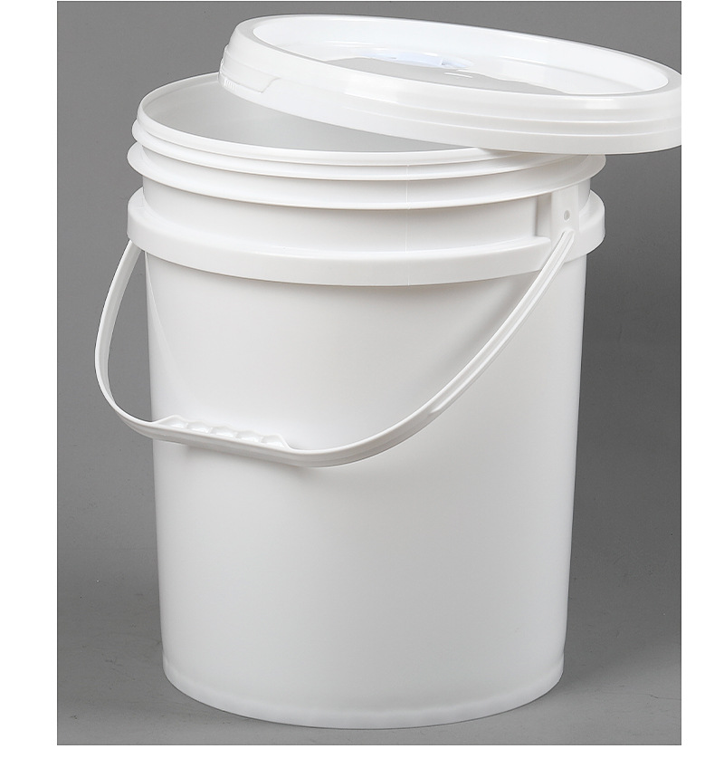 厂家批发20l平盖凹底桶带盖密封食品酱料桶包装广口塑料桶涂料桶