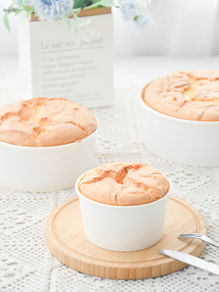 一次性戚风蛋糕模具纸膜家用耐烤高温纸杯6寸810寸圆形纸托食品级