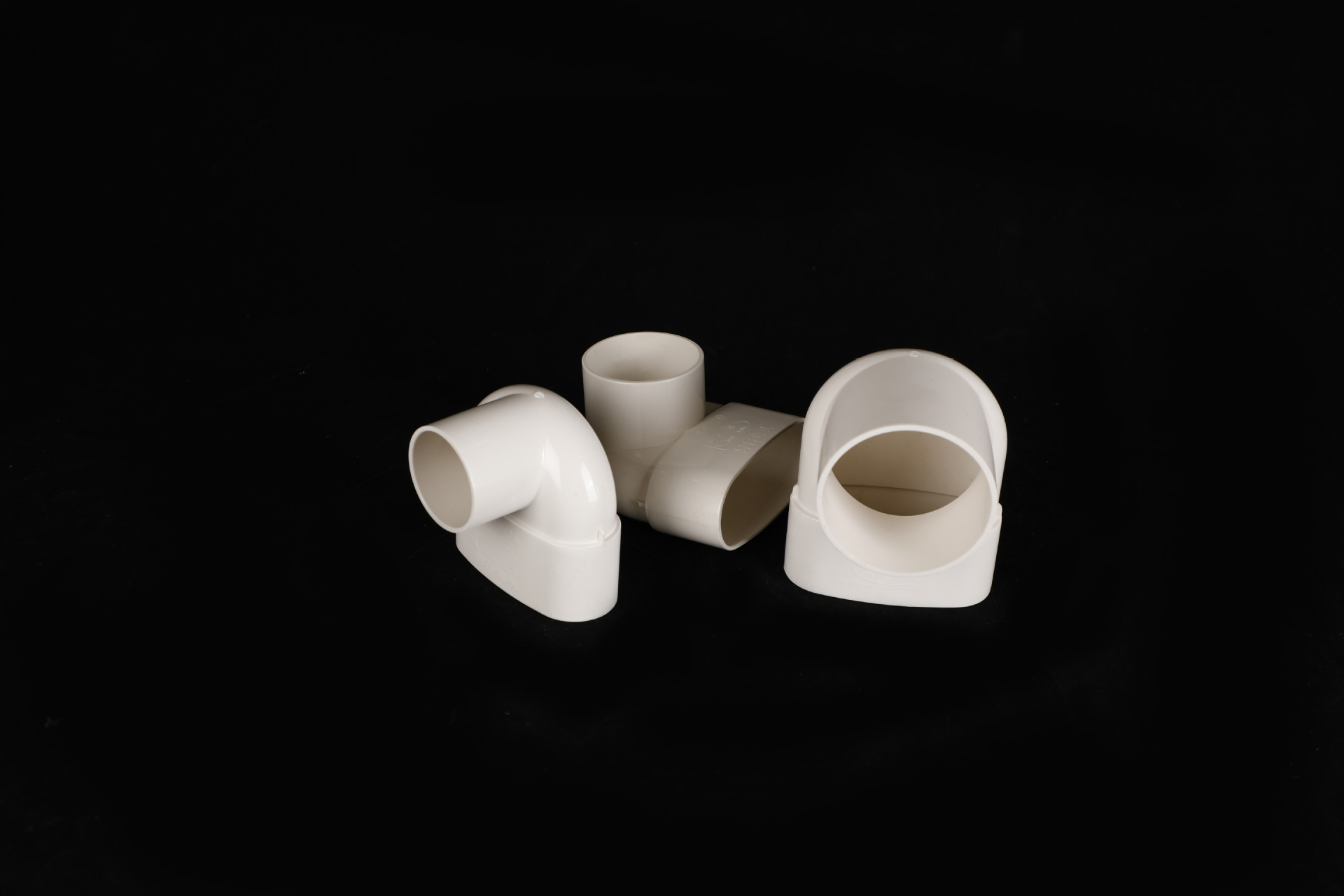 pvc85扁系列扁圆90度弯 塑料椭圆立扁弯头 马桶排水扁弯头直供