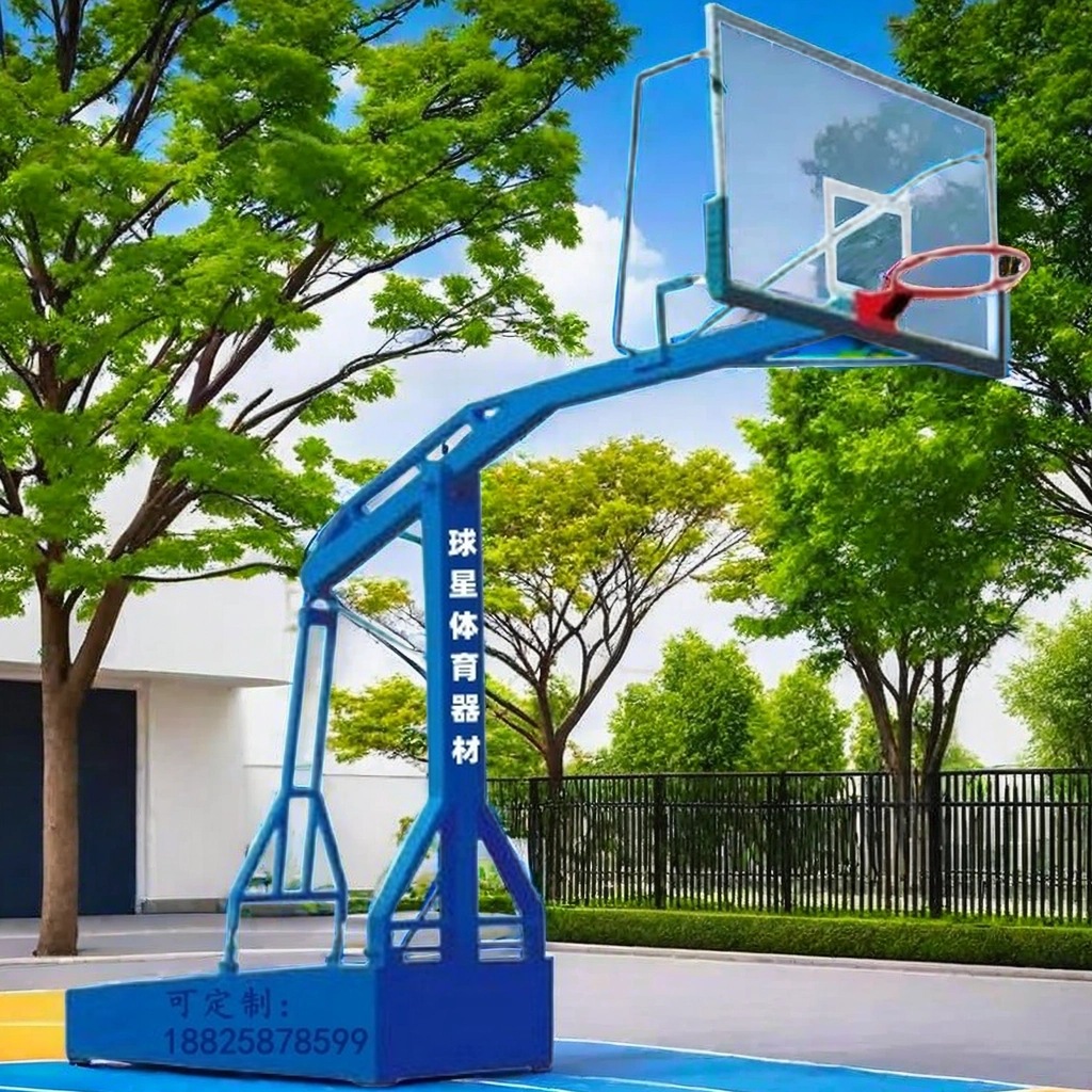 户外标准篮球架室外成人学校地埋篮球架比赛训练防液压箱式篮球架