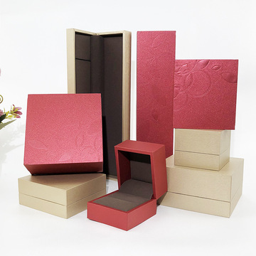 源头工厂加厚直角首饰盒周六福款黄金包装盒子饰品盒戒指盒项链盒