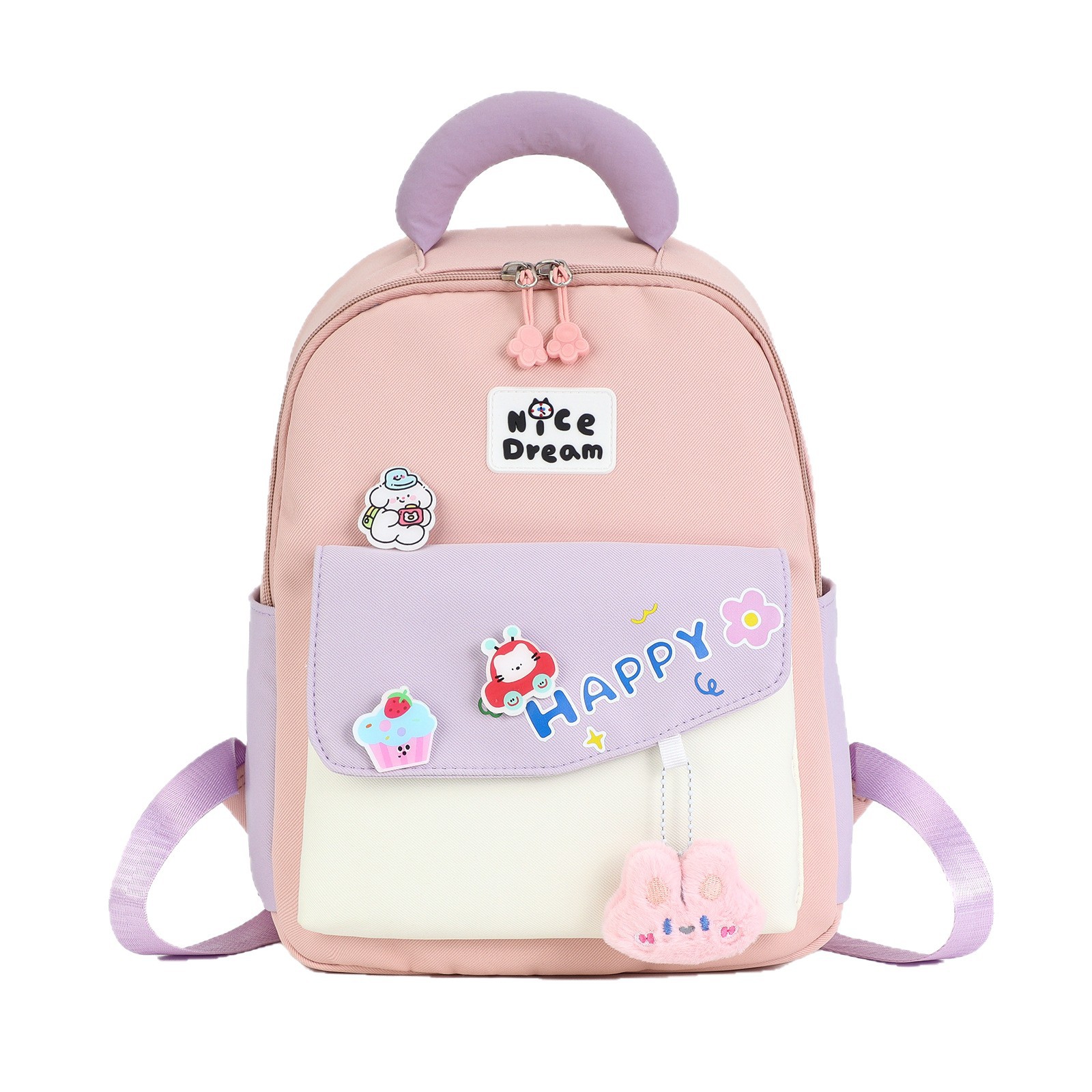 儿童学生书包小型幼儿园轻便双肩包时尚撞色简约休闲背包