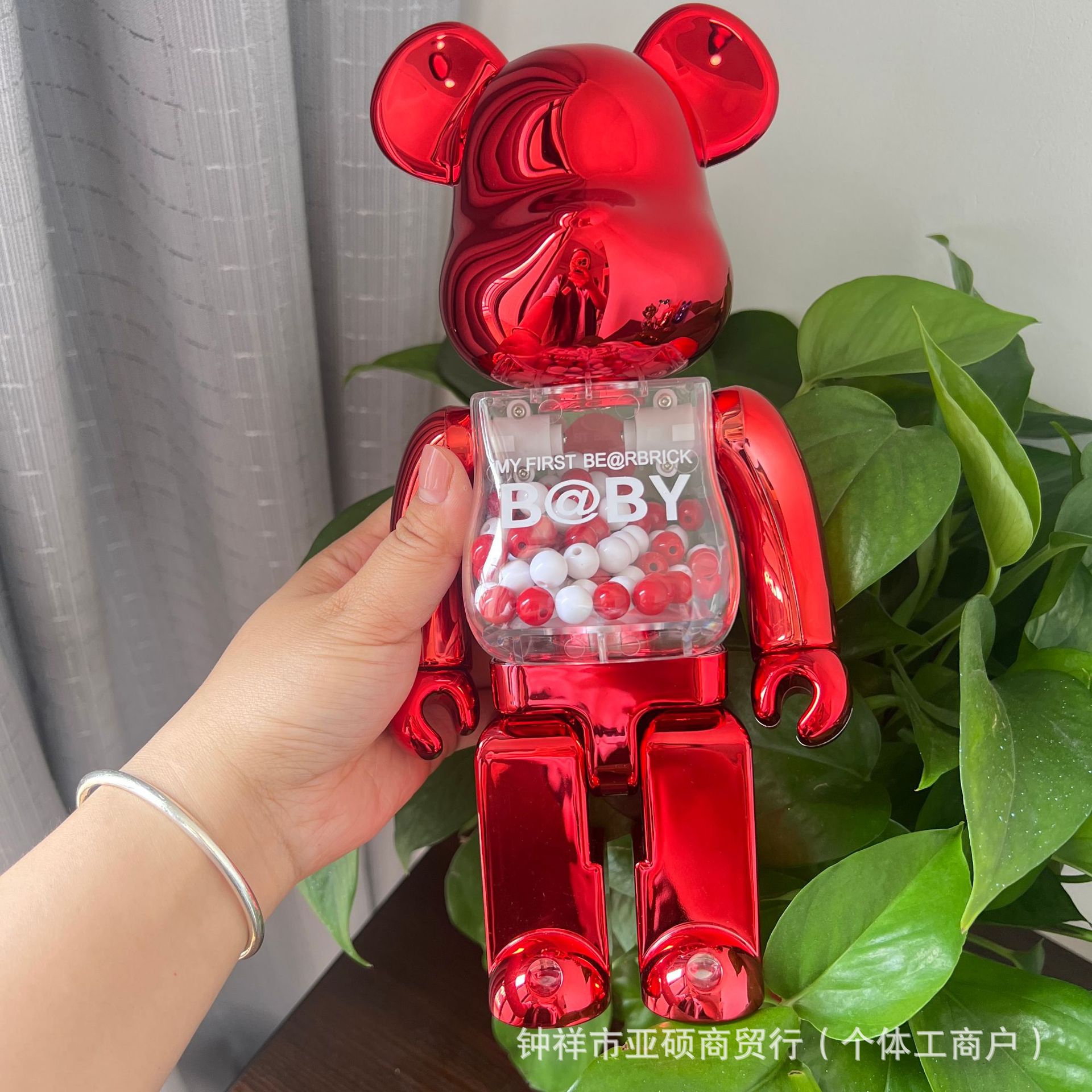 bearbrick400%暴力熊积木熊透明电镀千秋手办摆件办公室公仔礼物
