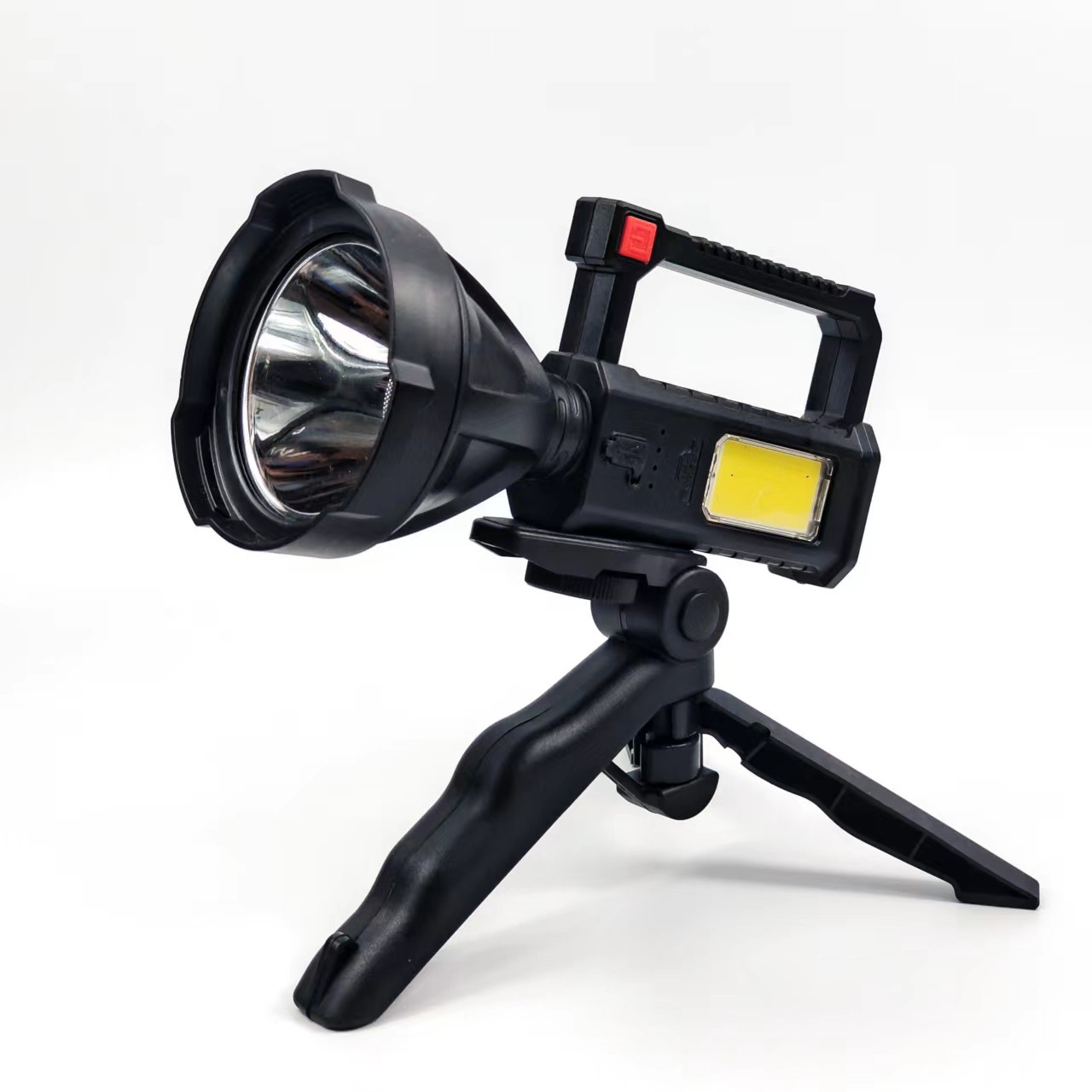 探照灯户外led强光远射手电筒充电家用cob照明灯巡逻手提灯钓鱼灯