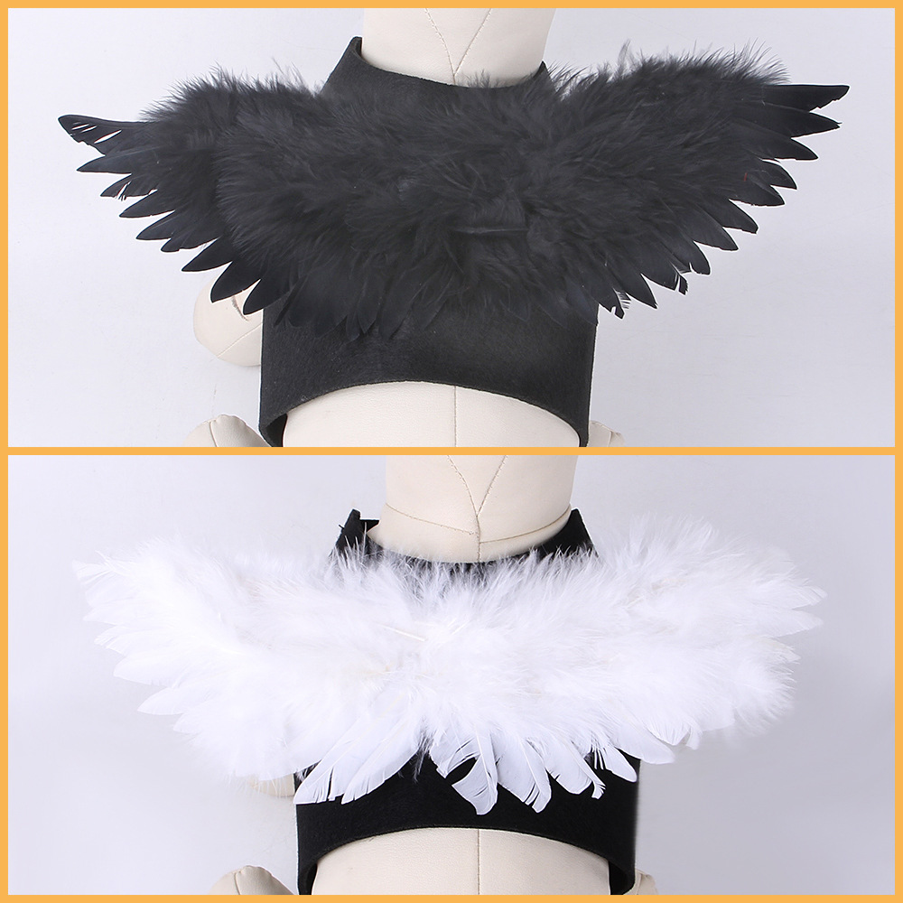 Factory Supply Pet Christmas Halloween Holiday Cosplay Angel Wings Costume Pet Cats Dogs Creative Angel Wings Decoration