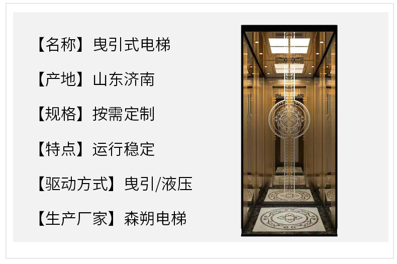 定制三四五层家用曳引液压式电梯 小型升降电梯 别墅观光电梯