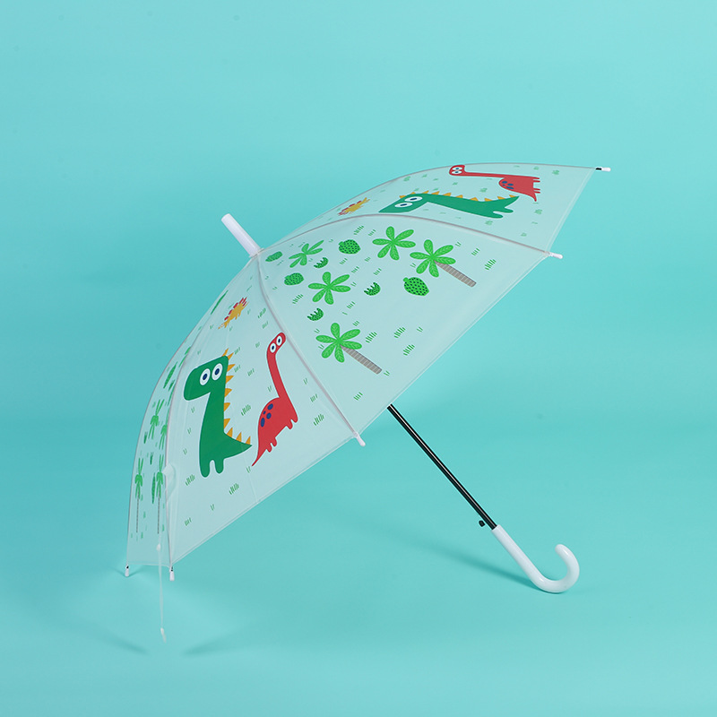 New Children‘s Cartoon Frosted Umbrella Man and Woman Cartoon Animal Fruit Pattern Internet Famous Photo Taking Straight Handle Umbrella Wholesale