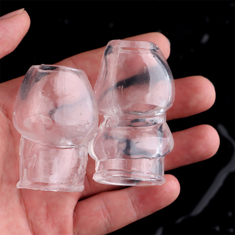 开口龟头套男用阴茎套成人性用品男性水晶狼牙套阻复环