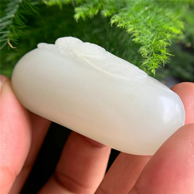 新疆和田玉冰底料玉坠项链喜上眉梢吊坠挂坠男女挂件小把件颈饰