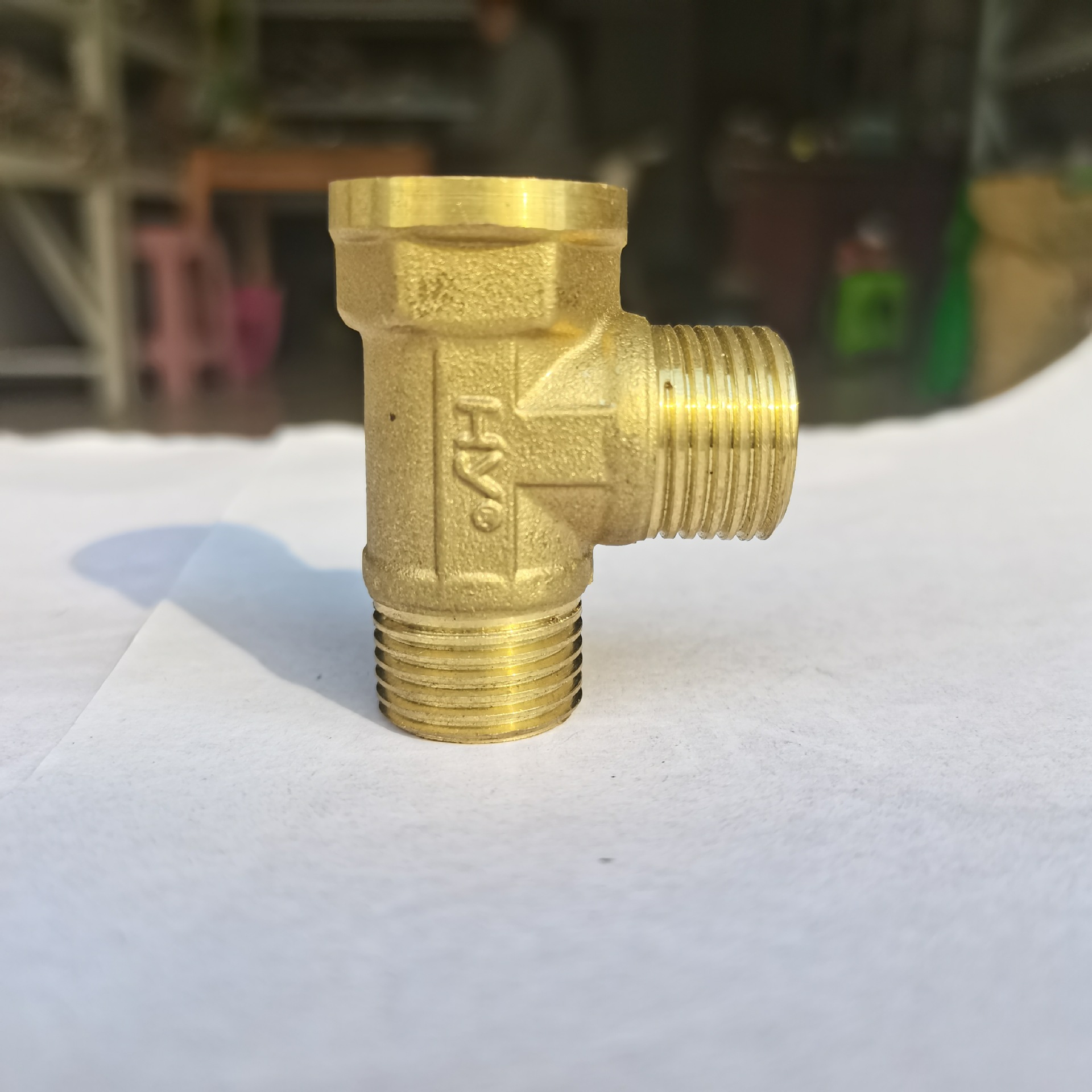 黄铜三通配件 异径三通内外丝铜三通 铜管古配件 铜内外丝接 全铜