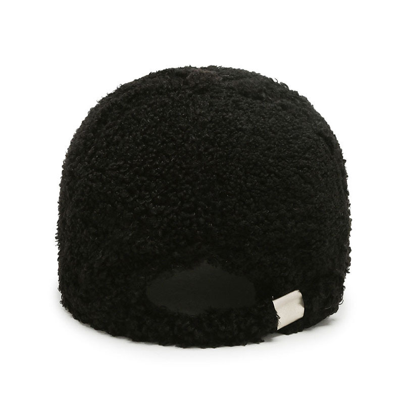 Lamb Wool Hat Women's Autumn and Winter Korean Style Fashionable Peaked Cap Winter Internet Celebrity Teddy Plush Thickened Warm Baseball Cap