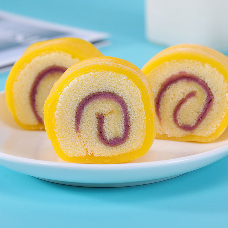 欧贝拉冰皮白玉卷夹心蛋糕雪媚娘糯米甜品糕点散装早餐零食品面包