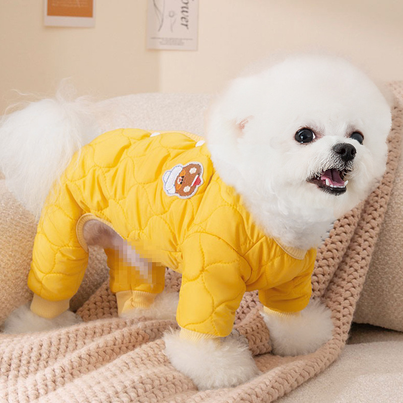 小狗狗衣服冬季四脚棉衣泰迪比熊博美宠物猫咪小型幼犬雪纳瑞冬天