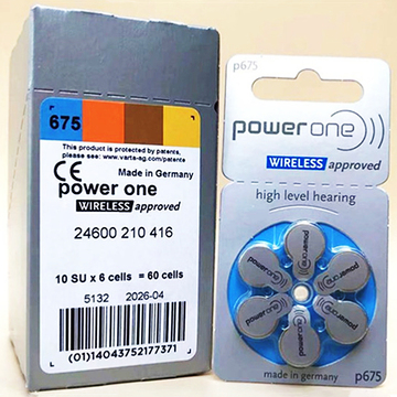 电池p675德国进口powerone助听器电子a675号力斯顿峰力瑞声达耳蜗