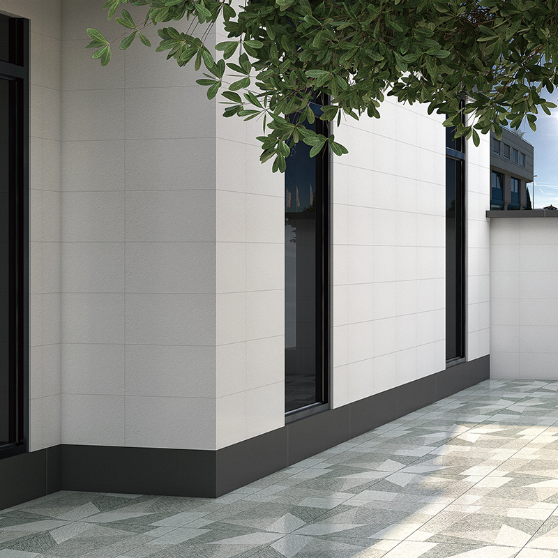 白色仿文化石外墙瓷砖300x600花园围墙阳台室外庭院别墅中式哑光