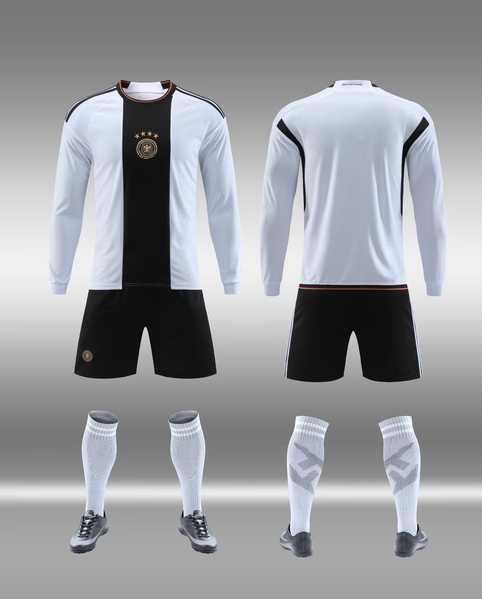 22-23长袖德国主场国家队足球服套装儿童成人队服球衣16码-3xl