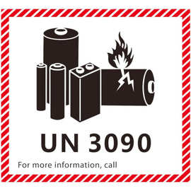 外贸热销锂离子电池运输防火标识注意警示警告标签危险品提示贴纸