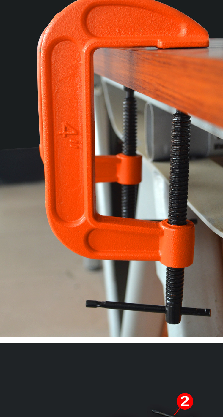 厂家货源玛钢g字夹便携式摇杆木工夹固定夹具c型夹g型夹木工夹