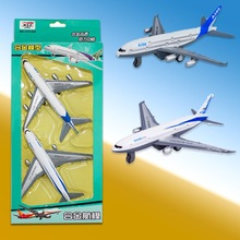 批发儿童合金飞机玩具仿真回力波音777客机模型空客航模生日礼品
