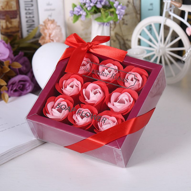 Soap Flower Rose Preserved Fresh Flower Gift Box Creative Cross-Border Soap Flower Decorative Artificial Flower Gift Wholesale