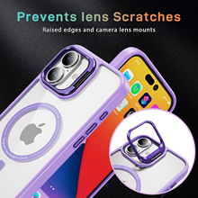 跨境新款适用于苹果16PRO手机壳套啤镜头支架磁吸iPhone16 ProMax