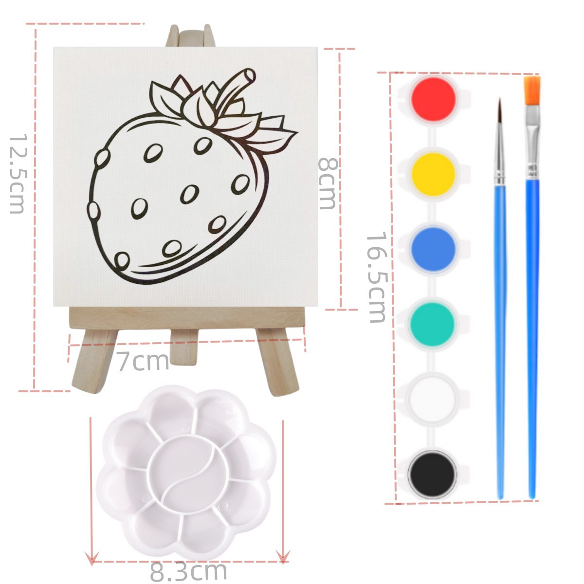 跨境美术画架画板带图案diy 美术涂鸦绘画上色工具套装-阿里巴巴