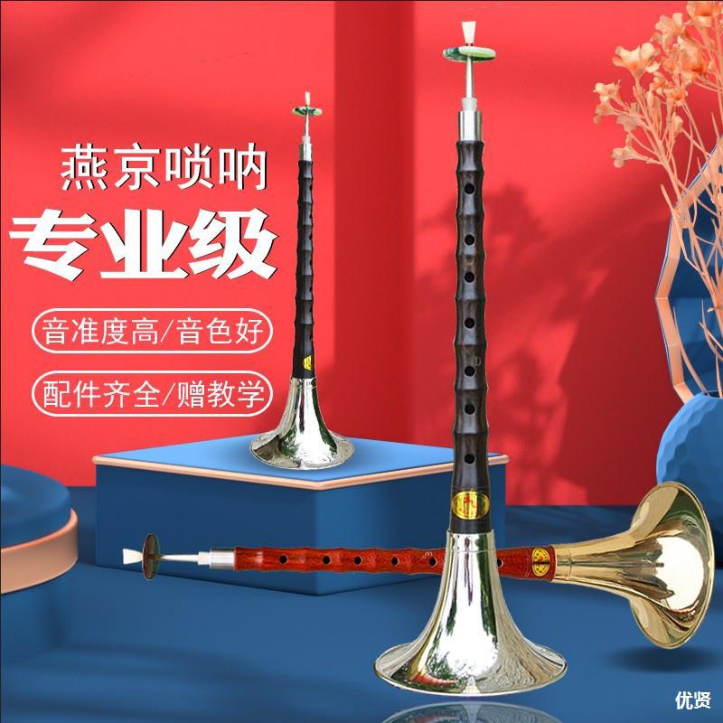 燕京唢呐乐器全套 专业降初学者调成人入门大中小号喇叭送哨片