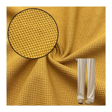 新款细华夫格针织面料 200克涤纶针织提花面料 服装箱包帽子面料