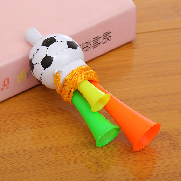 Children's Toy Football Horn Football Match Party Fans Cheering Props Trumpet Small Three-Tone Speaker Wholesale