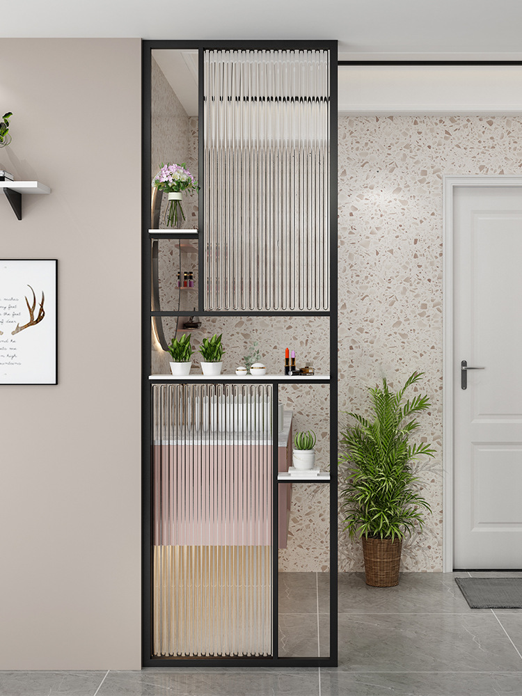 入户门正对卫生间隔断屏风简约现代对着厕所洗漱台洗手台遮挡玄关