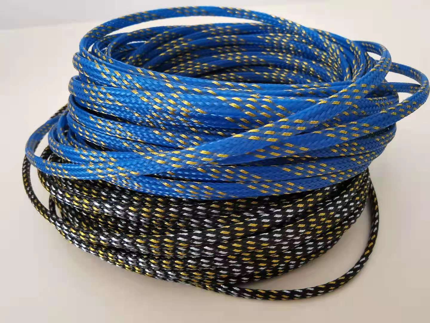 14mm黑色高阻燃编织网管 伸缩编织套管 尼龙蛇皮网管