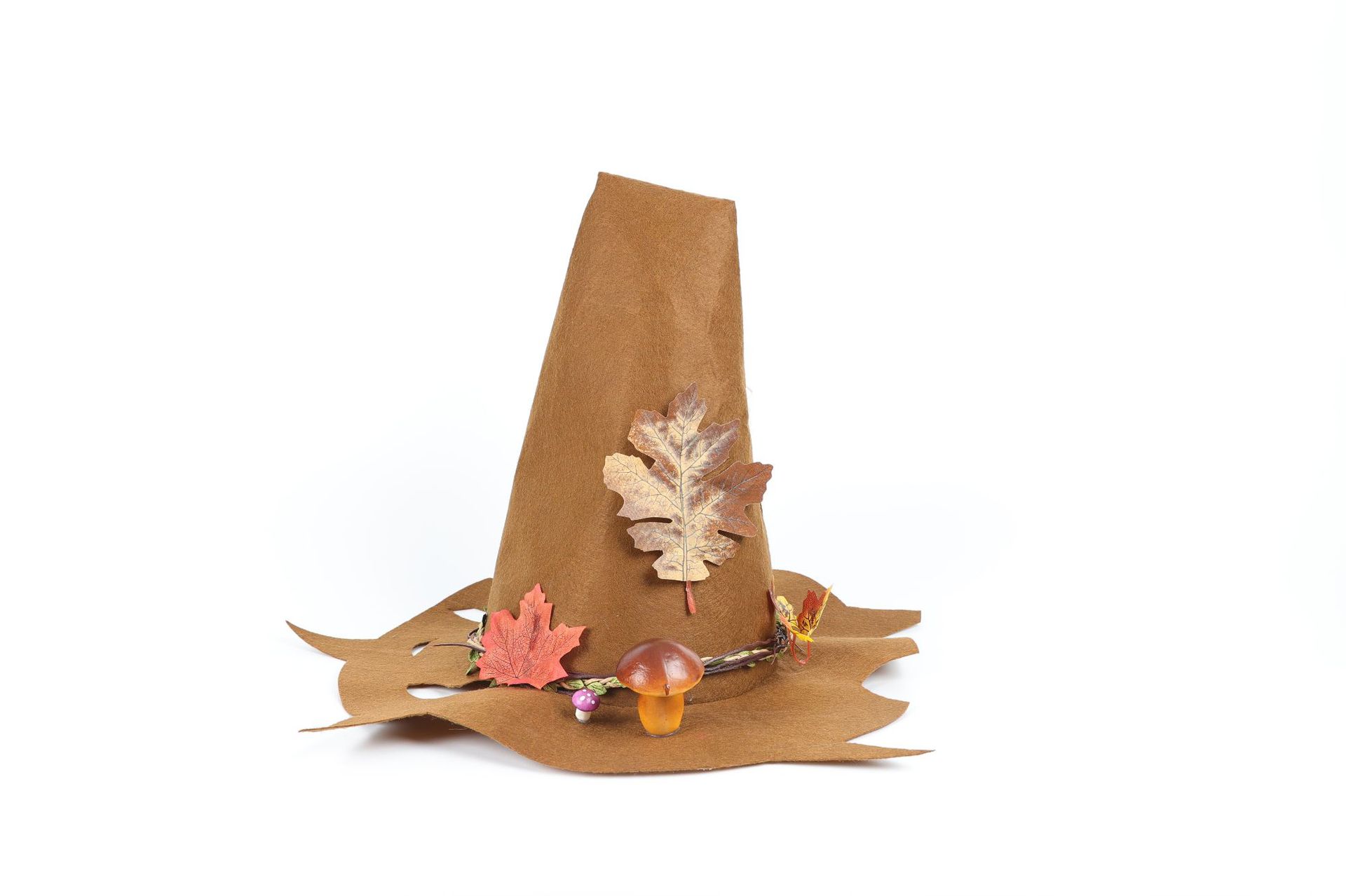 跨境万圣节复活节巫婆鬼节派对魔法师小尖帽毛毡帽子 女巫尖角帽