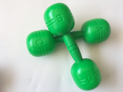 Kindergarten Morning Exercise Equipment Props Children's Large Sound Dumbbell Children's Fitness Gymnastics Dance Bell Plastic Dumbbell