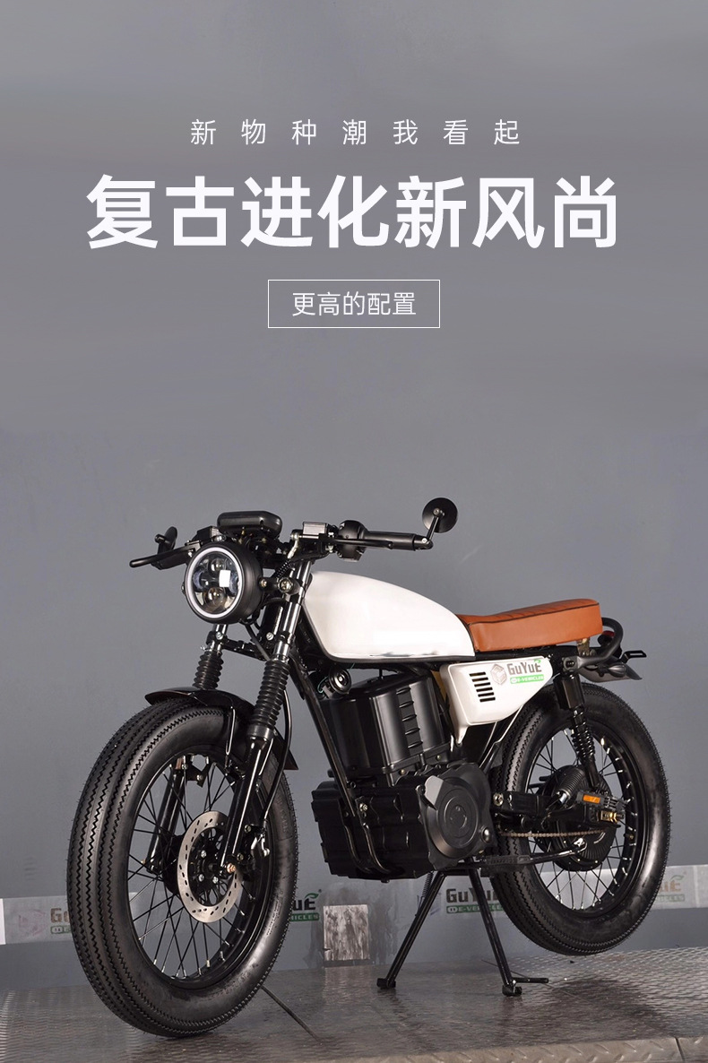 复古电动车电摩电瓶车cg电动摩托车街车美式仿哈雷太子70狒狒机车