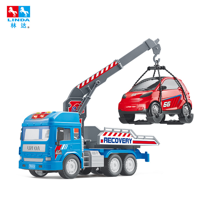 Story-Telling Rescue Trailer Puzzle Sound and Light Inertia Car Model