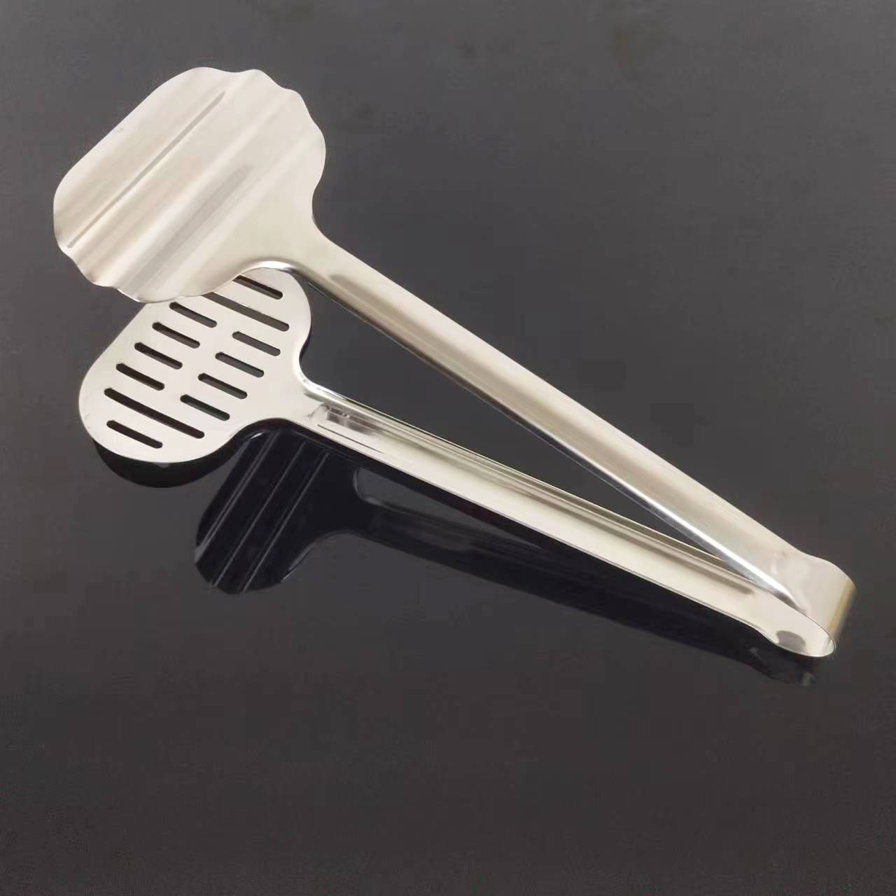 Multifunctional Stainless Steel Food Clamp Thick Non-Magnetic Steak Tong Pancake Clip Buffet Bread Clip Barbecue Clip