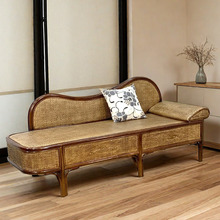 藤匠人真藤贵妃椅咖啡色新款全藤材质创意创意老式简易结构简约床