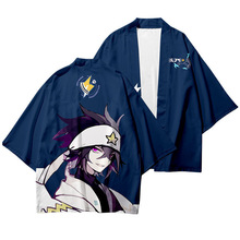 亚马逊新款 凹凸世界雷狮金安迷修格瑞印花原宿羽织和服道袍披风