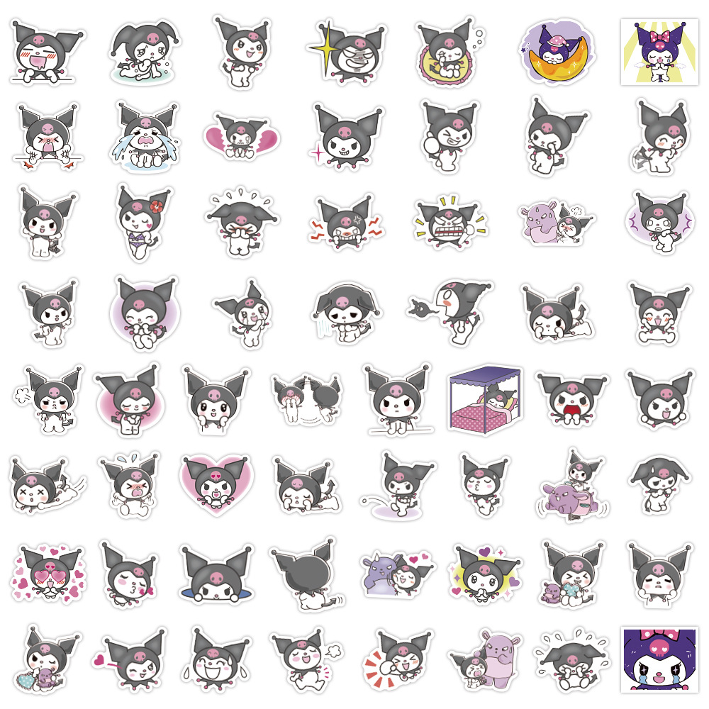 60张可爱库洛米贴纸 三丽鸥涂鸦贴纸手机壳行李箱装饰贴纸批发