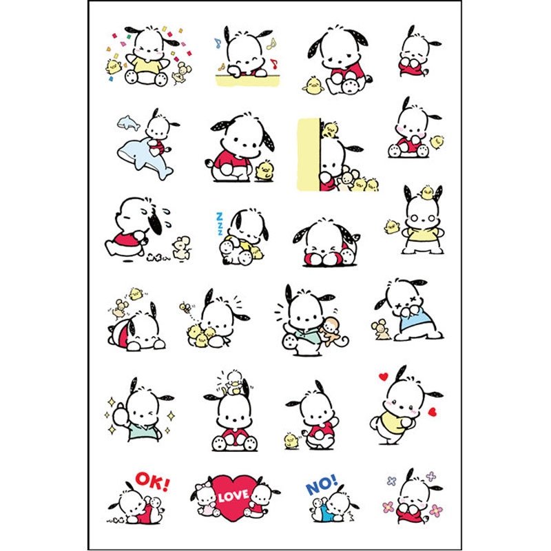 帕恰狗动漫手账贴纸卡通kuromi透明手机水杯笔记本防水装饰贴画