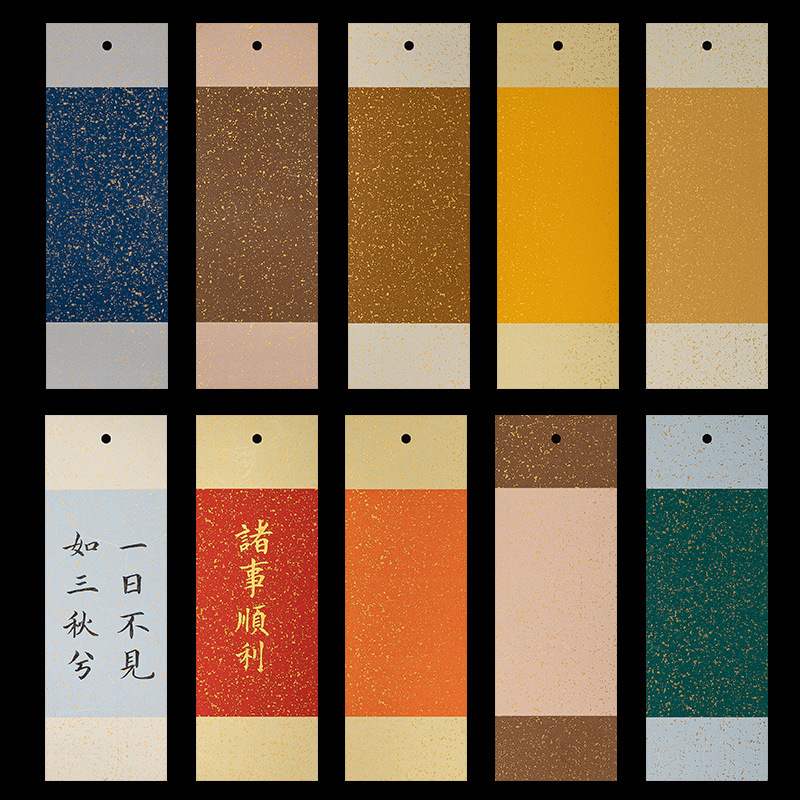 空白书签创意蜡染10张装宣纸古典纸卡复古手写学生用简约卡纸文艺