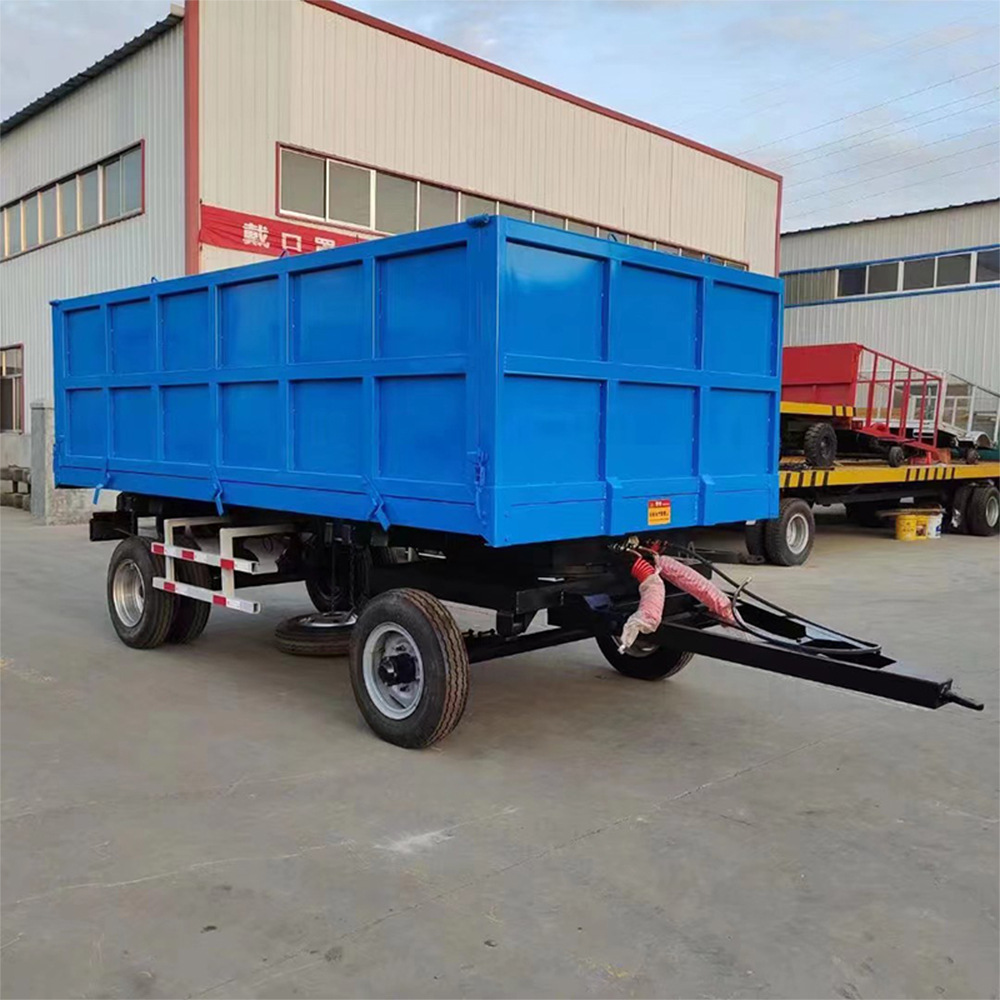 四轮拖拉机后牵引拖车斗 1-20吨均可制作 货物运输平板拖车
