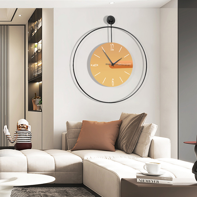 Living Room Decoration Minimalist Clock Creative and Slightly Luxury Decorative Wall Clock Simple Modern Restaurant Art Iron Art Noiseless Clock